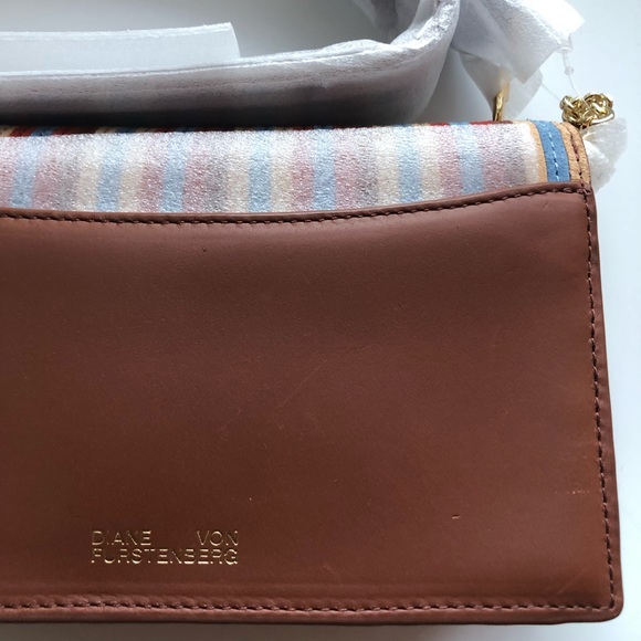 DVF Striped Suede Crossbody Bag - Picture 7 of 8